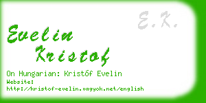 evelin kristof business card